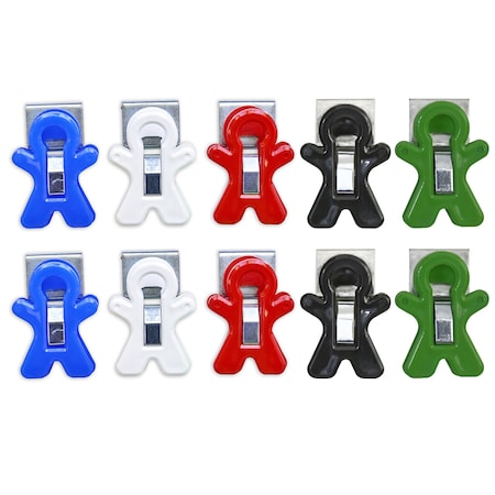 The Pencil Grip Magnet Man Magnetic Clip, Assorted Colors, 10PK TPG-13201